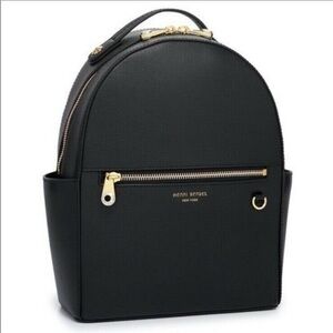 Henri Bendel black leather backpack